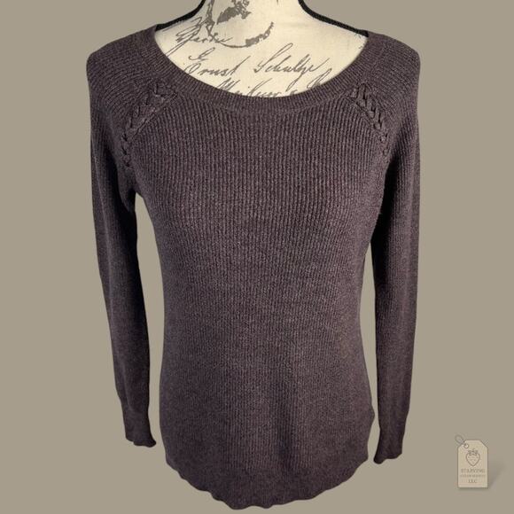 American Eagle Outfitters Brown Knit Sweater | Size S Petite - Picture 1 of 8